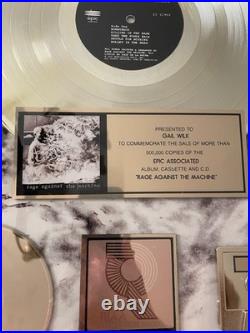 Rage Against The Machine RIAA Gold Record Award Rage Against The Machine Rare Rage Against The Machine RIAA Gold Record Award Rage Against The Machine Rare