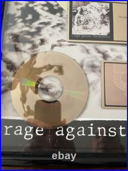 Rage Against The Machine RIAA Gold Record Award Rage Against The Machine Rare Rage Against The Machine RIAA Gold Record Award Rage Against The Machine Rare