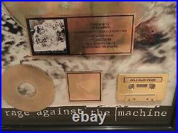Rage Against The Machine Self Titled Album RIAA Gold Record Award Disc