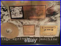 Rage Against The Machine Self Titled Album RIAA Gold Record Award Disc