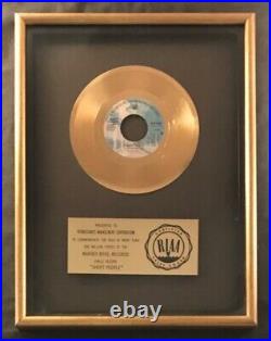 Randy Newman Short People 45 Gold RIAA Record Award WB Records To Mgmt Company