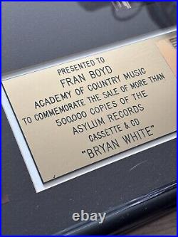 Rare Bryan White Riaa Certified Framed Gold Record Award Asylum Records Rare