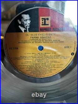 Rare Frank Sinatra RIAA Gold Record Award Ol' Blue Eyes Is Back Authentic