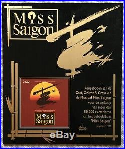 Rare MISS SAIGON gold record award Netherlands musical 1997 NO BPI RIAA