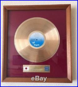 Rare Michael Schenker Japan Gold Record Award Disc To Bass Player Chris Glen