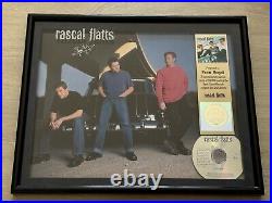 Rare Rascal Flatts Riaa Certified Framed Gold Record Award Signed Autograph Card