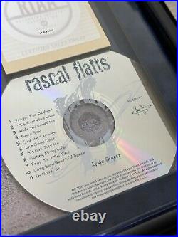 Rare Rascal Flatts Riaa Certified Framed Gold Record Award Signed Autograph Card