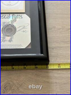 Rare Rascal Flatts Riaa Certified Framed Gold Record Award Signed Autograph Card