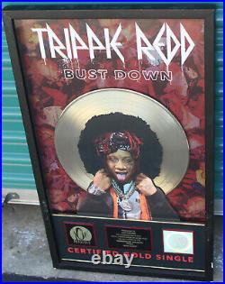 Rare Trippie Red Gold Bust Down RIAA Certified Record Award Plaque Luke Nolimit