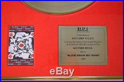 Red Hot Chili Peppers Bpi Gold Record Lp Award To Anthony Kiedis (riaa)