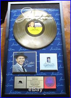 Riaa Frank Sinatra Nothing But The Best Gold Record Award-beautiful