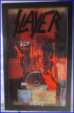 Riaa Slayer Still Reigning Gold Dvd/record Award Plaque