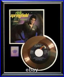 Rick Springfield Gold Record Don't Talk To Strangers Non Riaa Award Rare