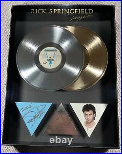 Rick Springfield Living In Oz Rca 3d Gold & Platinum Record Award Autographed