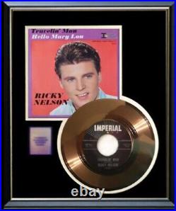 Ricky Rick Nelson Travelin' Man 45 RPM Gold Record Rare Non Riaa Award Framed