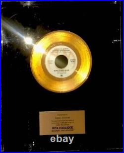 Rita Coolidge Higher and Higher Gold Single Plaque Award