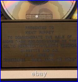 Riverdance Gold RIAA Record Award Music From the Show COA Provenance Letter