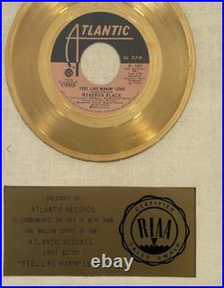 Roberta Flack Feel Like Makin' Love -riaa Gold Record Award Presented Wea