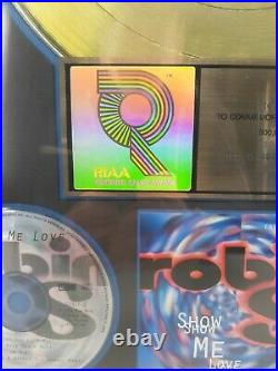 Robin S Show Me Love Authentic RIAA Gold Record Sales Award Plaque 1993 SEALED