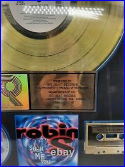 Robin S Show Me Love Authentic RIAA Gold Record Sales Award Plaque 1993 SEALED