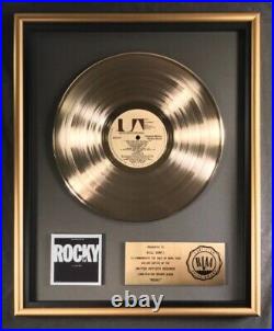 Rocky The Movie Soundtrack LP Gold RIAA Record Award To Bill Conti