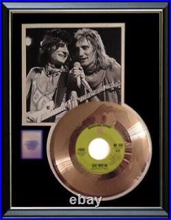 Rod Stewart Faces Stay With Me 45 RPM Gold Metalized Record Rare Non Riaa Award