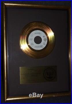 Rod Stewart personal Gold record award Da ya think i'm sexy Riaa No Bpi Unique