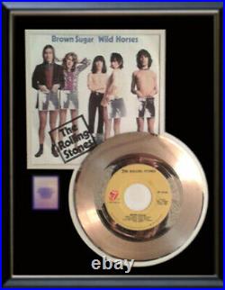Rolling Stones Brown Sugar 45 RPM Gold Metalized Record Rare Non Riaa Award