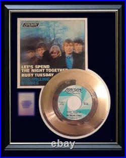 Rolling Stones Ruby Tuesday 45 RPM Gold Metalized Record Rare Non Riaa Award