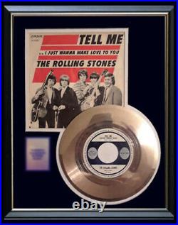 Rolling Stones Tell Me 45 RPM Gold Metalized Record Rare Non Riaa Award