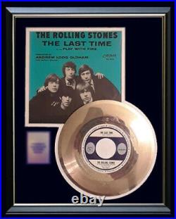 Rolling Stones The Last Time 45 RPM Gold Metalized Record Rare Non Riaa Award