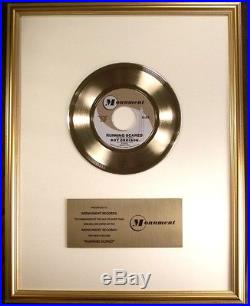 Roy Orbison Running Scared 45 Gold Non RIAA Record Award Monument Records