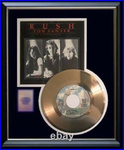 Rush Tom Sawyer 45 RPM Gold Metalized Record Non Riaa Award Rare