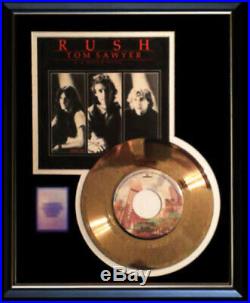 Rush Tom Sawyer 45 RPM Gold Metalized Record Rare Non Riaa Award Rare