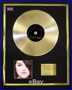 SELENA GOMEZ KISS AND TELL CD GOLD DISC vinyl lp record award display FREE P+P