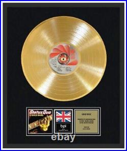 STATUS QUO CD Gold Disc LP Vinyl Record Award 12 GOLD BARS