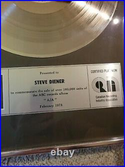 STEELY DAN 1978 AJA Gold Record Award Non RIAA CANADA ABC Records RARE BEAUTY