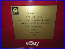 STEREO MC's Gold Record Award Disc CONNECTED Rare Uk Official Presentation 1992