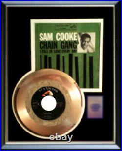 Sam Cooke Chain Gang 45 RPM Gold Metalized Record Rare Non Riaa Award