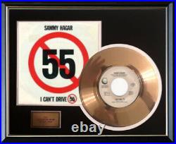 Sammy Hagar I Can't Drive 55 45 RPM Gold Metalized Record Rare Non Riaa Award
