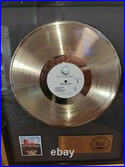 Sammy Hagar VOA Gold Record Award Plaque RIAACertified Chris Pollan