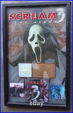 Scream The Album Movie Soundtrack Gold Record RIAA Plaque 500K Sales Award