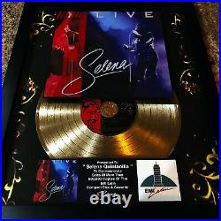 Selena Quintanilla Selena LIVE Gold Record Sales Music Award LP Vinyl