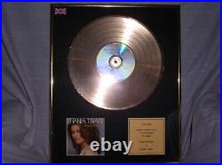 Shania Twain Come On Over 24kt Gold Record Award