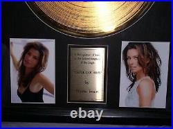 Shania Twain You've Got A Way 24kt Gold Record Award
