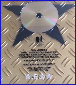 Silbermond Gold Award (goldene Schallplatte) Verschwende Deine Zeit 1. Album
