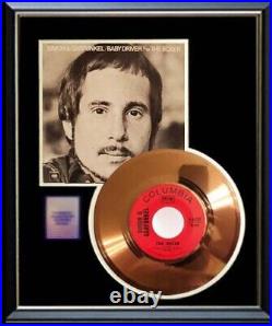 Simon And Garfunkel The Boxer 45 RPM Gold Metalized Record Rare Non Riaa Award