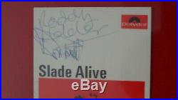 Slade Alive Gold Record Award Presentation to Noddy Holder signed by Noddy Disc