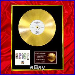 Spice Girls Spiceworld CD Gold Disc Record Vinyl Lp Record Award Free P&p