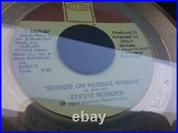 Stevie Wonder 1975 Kdia 45 Gold Record Award Boogie On Reggae Vg Rare Vtg Htf
